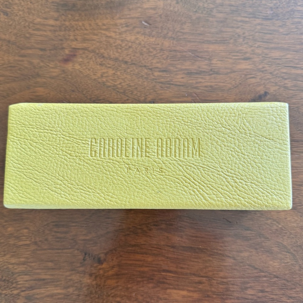 Caroline Abram Paris Eye Glasses Case Leather Collapsible Magnet Designer